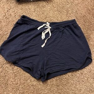 Awhile - Women's Navy Blue Casual Shorts. (M) sleepwear